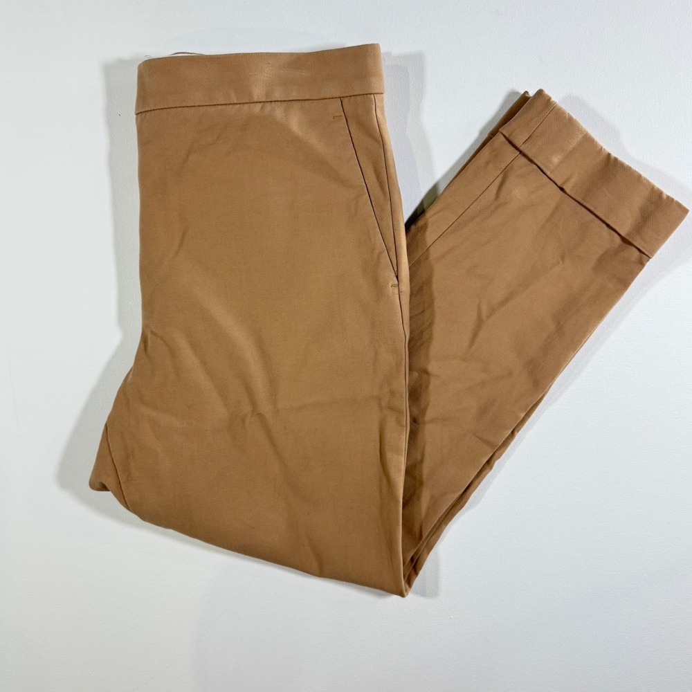Ann Taylor Ankle Trousers Womens 10 Tan Camel Dress Pants Office‎ Quiet Luxury